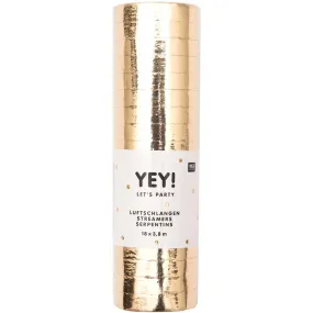 Gold Throwing Streamers (Pack of 18)