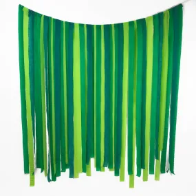 Green Paper Streamer DIY Backdrop Kit