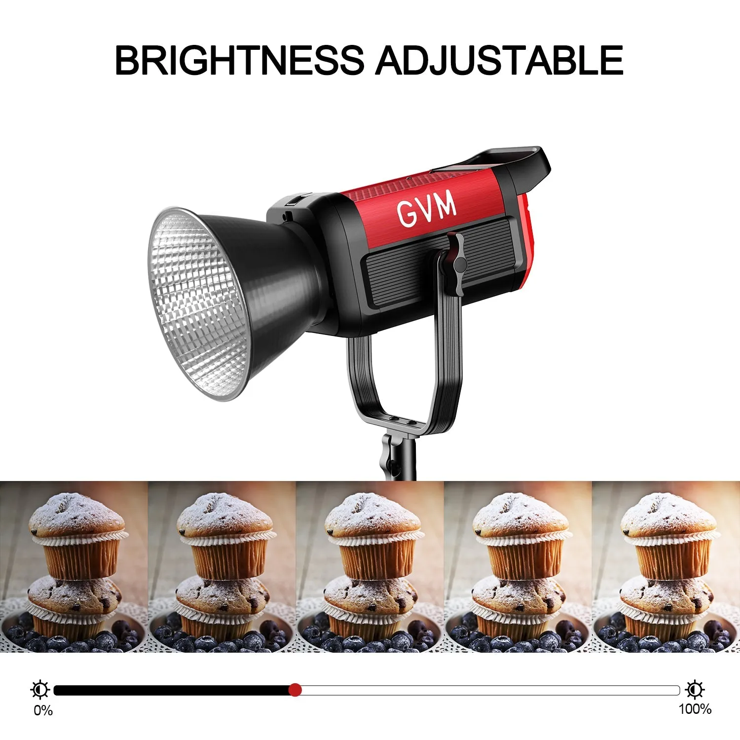 GVM PRO-SD300B 300W Bi-Color Monolight V-mount Mesh Bluetooth