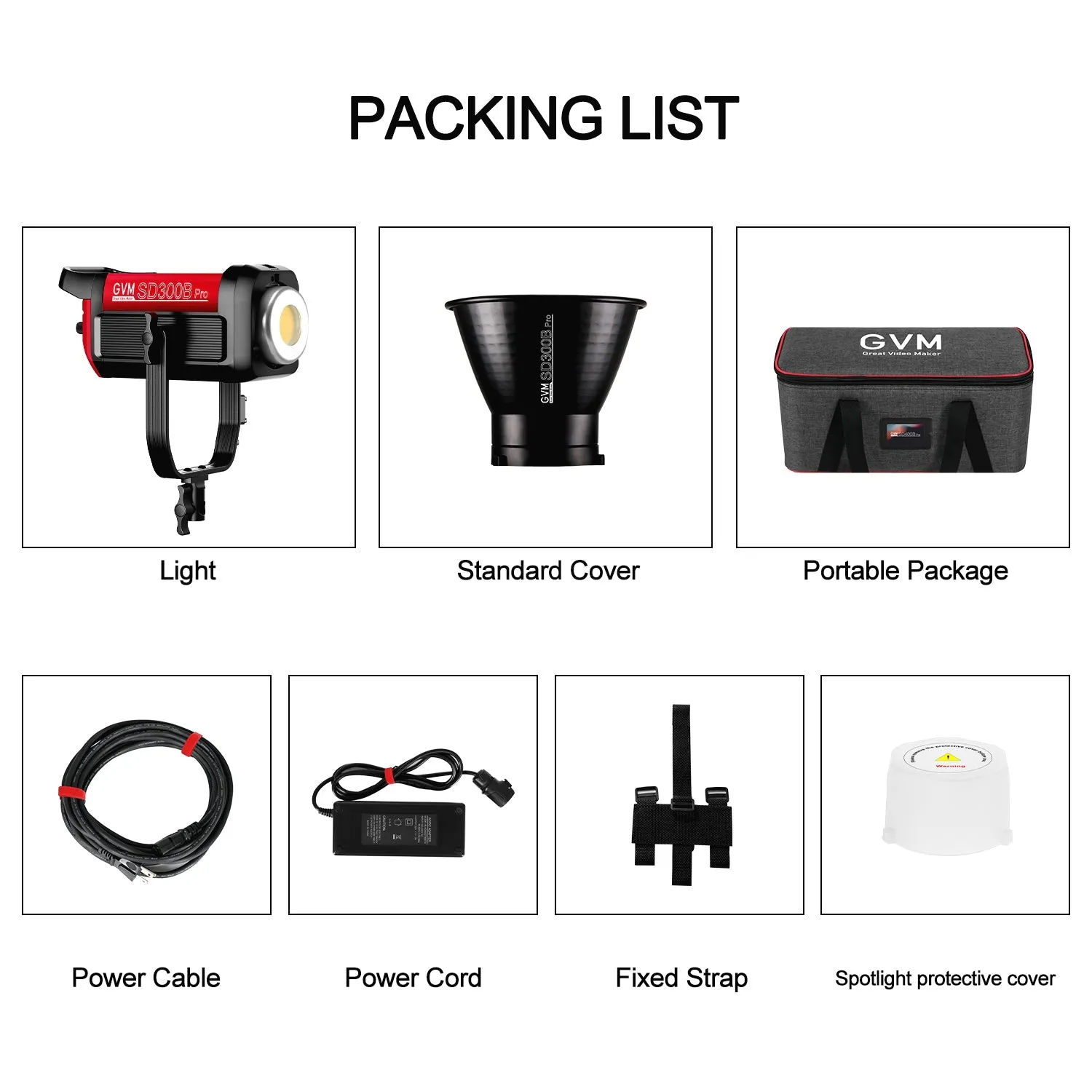 GVM PRO-SD300B 300W Bi-Color Monolight V-mount Mesh Bluetooth