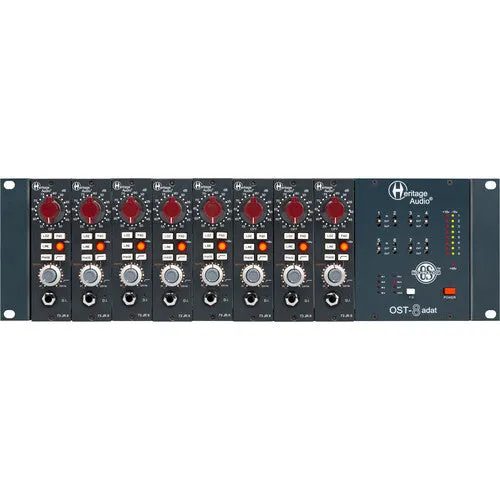 Heritage Audio OST-8 ADAT 8-Slot 500 Series Rack with Premium 24-Bit / 192 kHz ADC