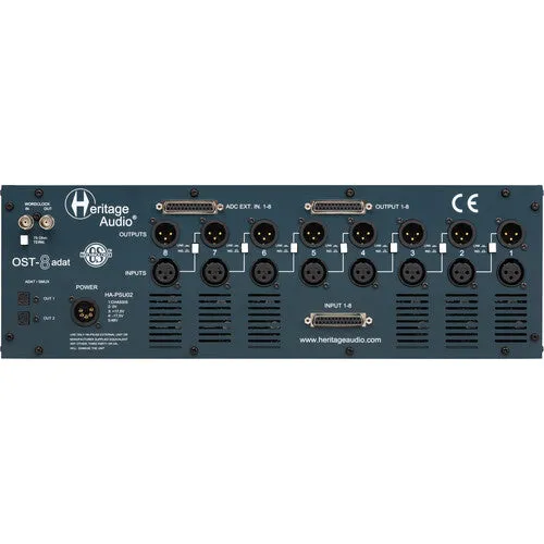 Heritage Audio OST-8 ADAT 8-Slot 500 Series Rack with Premium 24-Bit / 192 kHz ADC