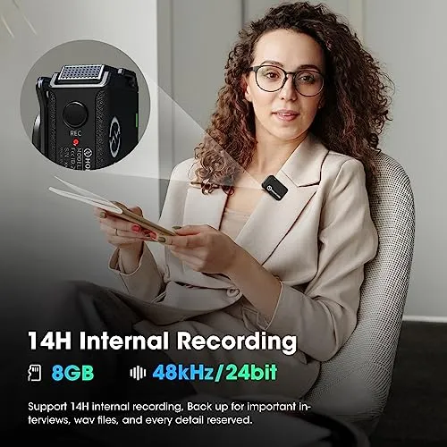 Hollyland Lark Max Wireless Lavalier Microphone System (1TX 1RX, No Charging Case), Professional ENC, Studio Quality Audio, Compatible with DSLR Camera, iPhone, Android, PC-Black
