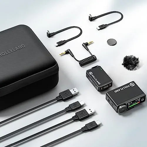 Hollyland Lark Max Wireless Lavalier Microphone System (1TX 1RX, No Charging Case), Professional ENC, Studio Quality Audio, Compatible with DSLR Camera, iPhone, Android, PC-Black