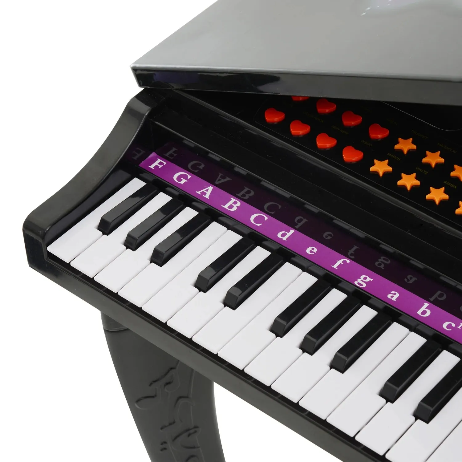 HOMCOM Mini Electronic Piano W/Stool-Black