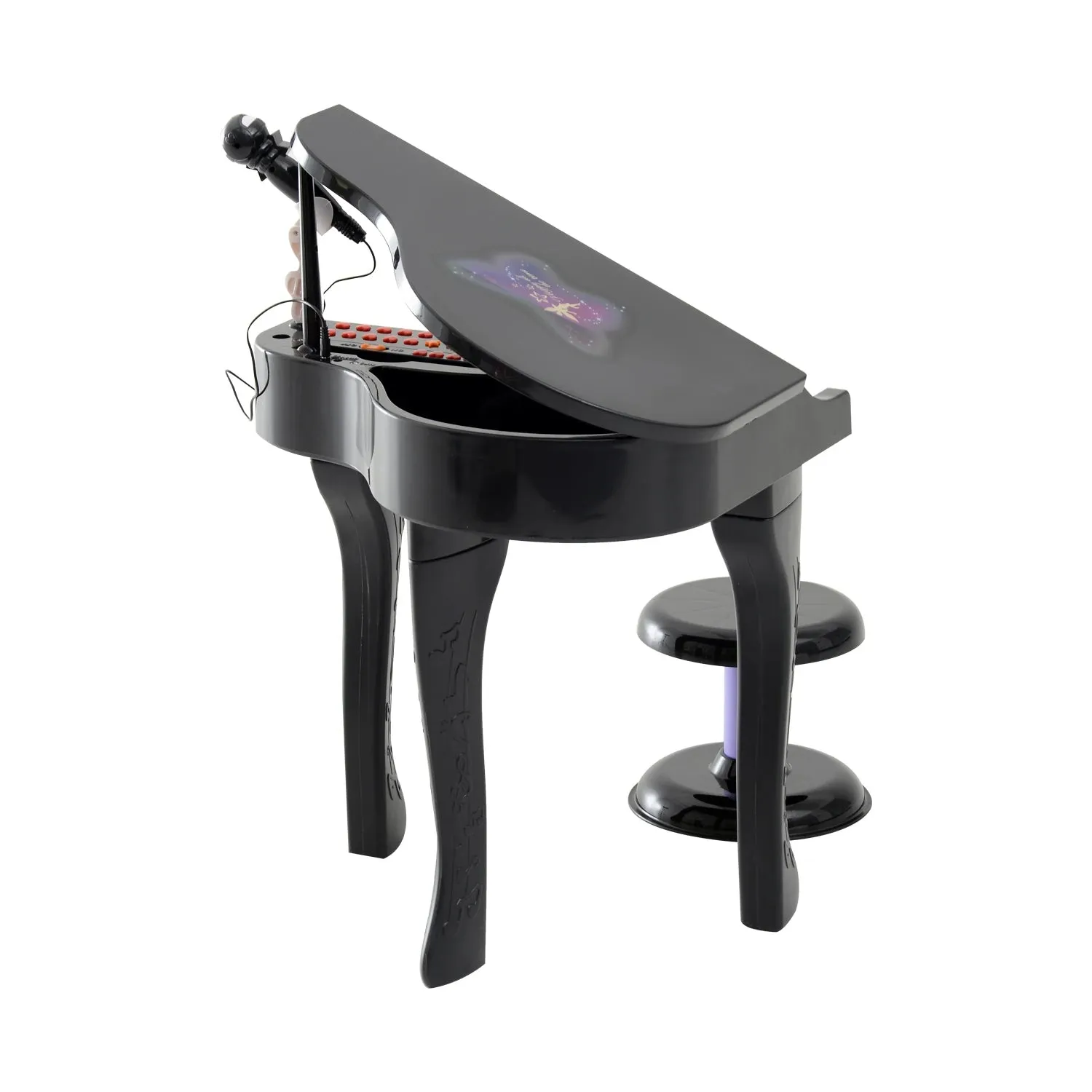 HOMCOM Mini Electronic Piano W/Stool-Black