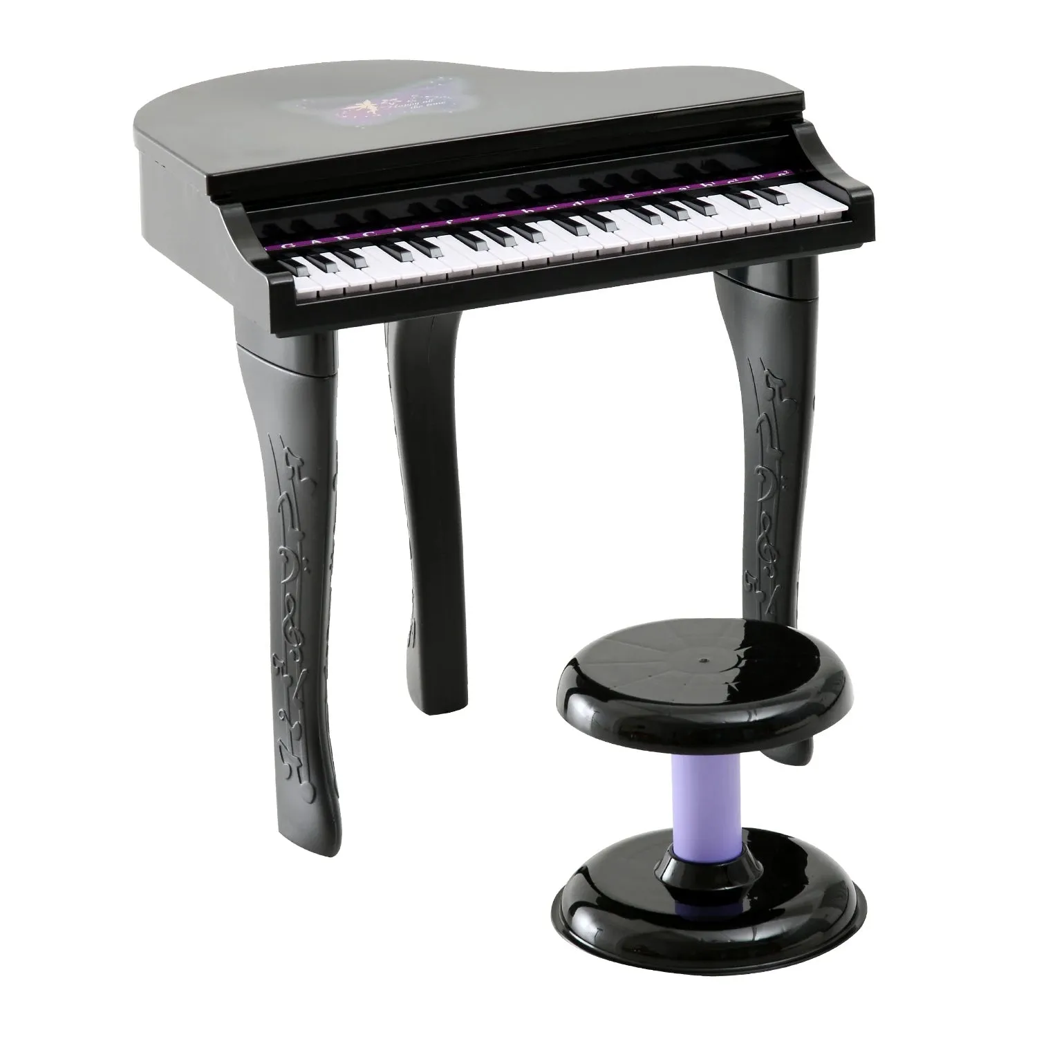 HOMCOM Mini Electronic Piano W/Stool-Black