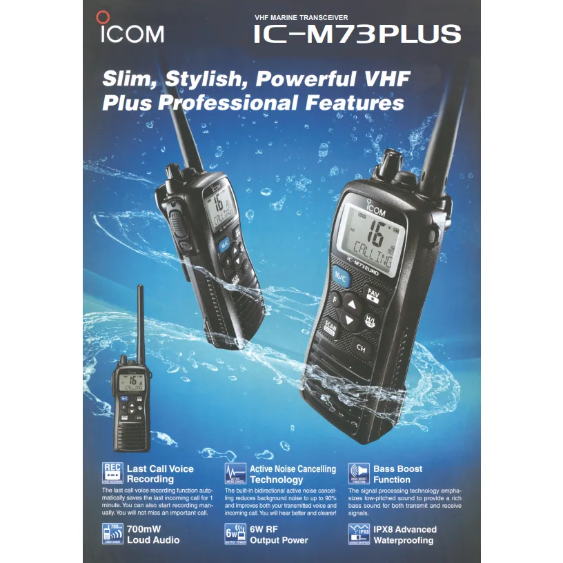 ICOM M73 Euro Plus Handheld Marine VHF