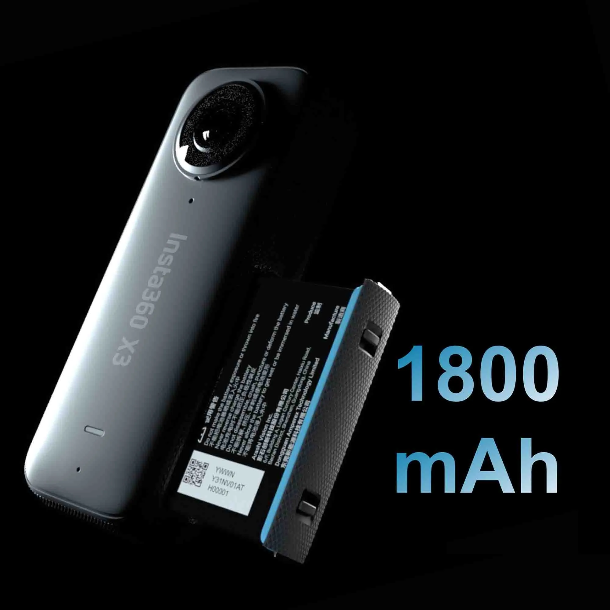Insta360 X3 - Waterproof 360 Action Camera Bundle Includes Extra 2 Batteries, Charger, Invisible Selfie Stick & Memory Card
