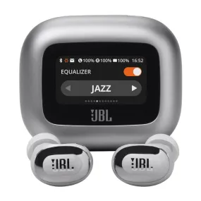 JBL Live Buds 3 | Écouteurs intra-auriculaires - Écran tactile LED 1,45" - Bluetooth - Argent