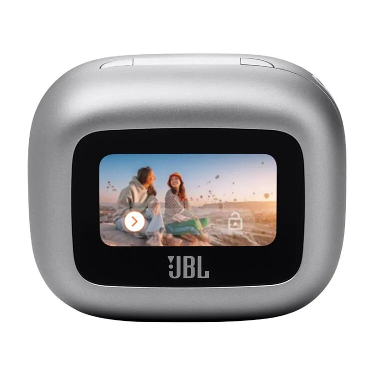JBL Live Buds 3 | Écouteurs intra-auriculaires - Écran tactile LED 1,45" - Bluetooth - Argent