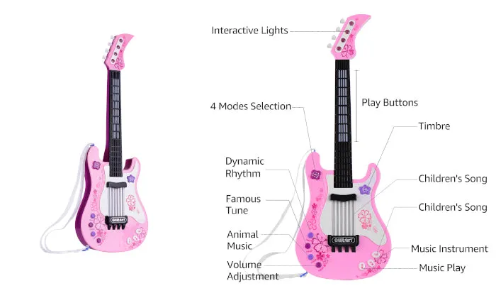 Kids Little Guitar With Rhythm Lights