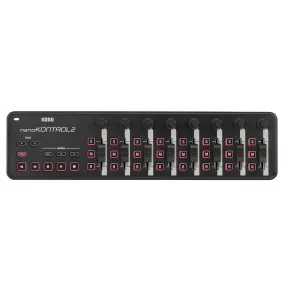 Korg nanoKONTROL2 Slim Line USB MIDI Control Surface, Black