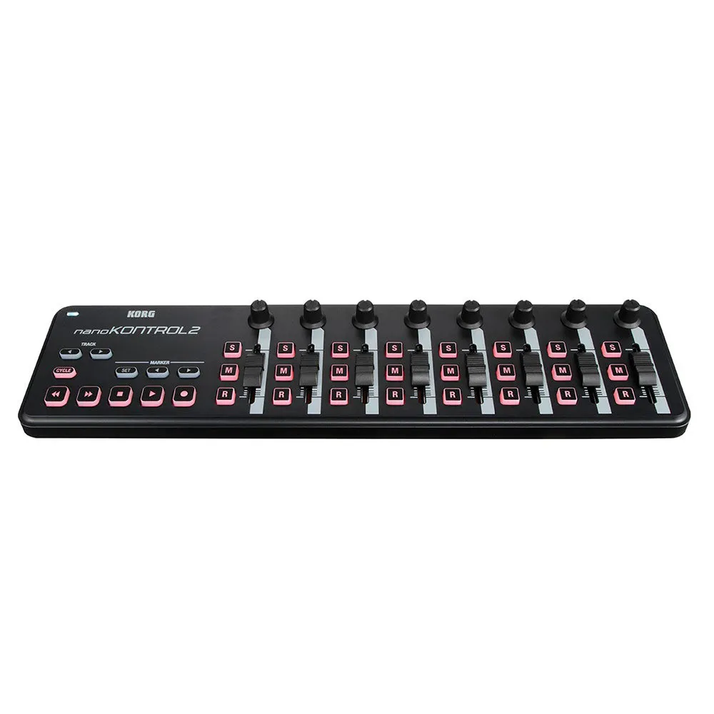 Korg nanoKONTROL2 Slim Line USB MIDI Control Surface, Black