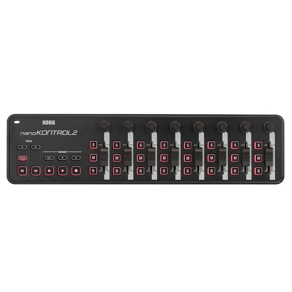 Korg nanoKONTROL2 Slim Line USB MIDI Control Surface, Black