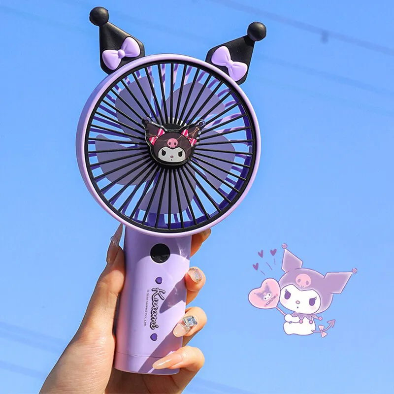 Kuromi Desk Phone Holder Handheld Fan