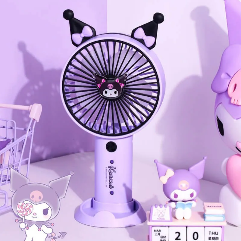 Kuromi Desk Phone Holder Handheld Fan