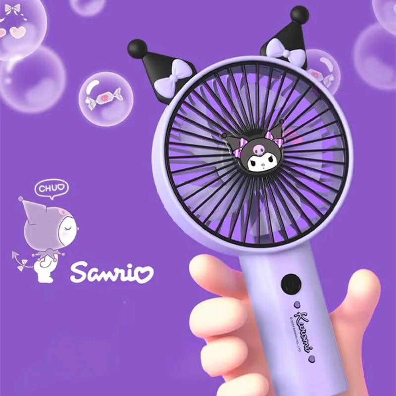 Kuromi Desk Phone Holder Handheld Fan