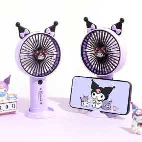 Kuromi Desk Phone Holder Handheld Fan
