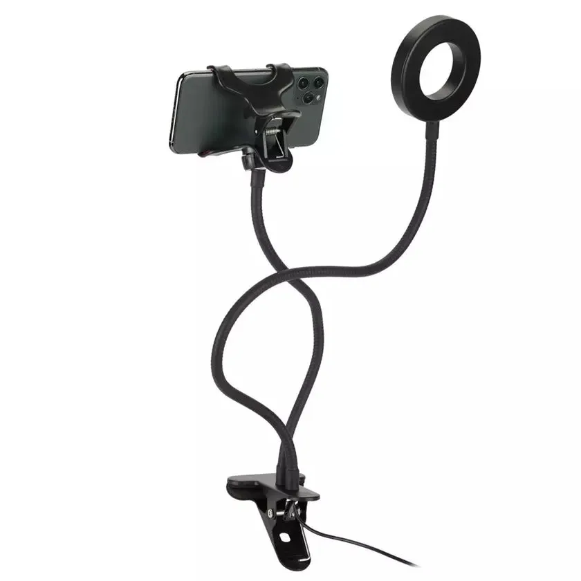 LAX Selfie Ring LED Light Stand with Desk Clip