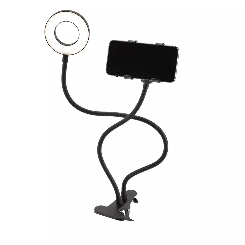 LAX Selfie Ring LED Light Stand with Desk Clip