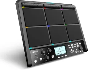 LEKATO PD708 Electric Drum Pad with 9 Velocity-Sensitive Percussion Sample Pad, 1,000  Sounds, 32GB Internal Memory, Bluetooth, Drum Set Pad Multipad with MIDI, 24 FX, 4 Trigger Inputs