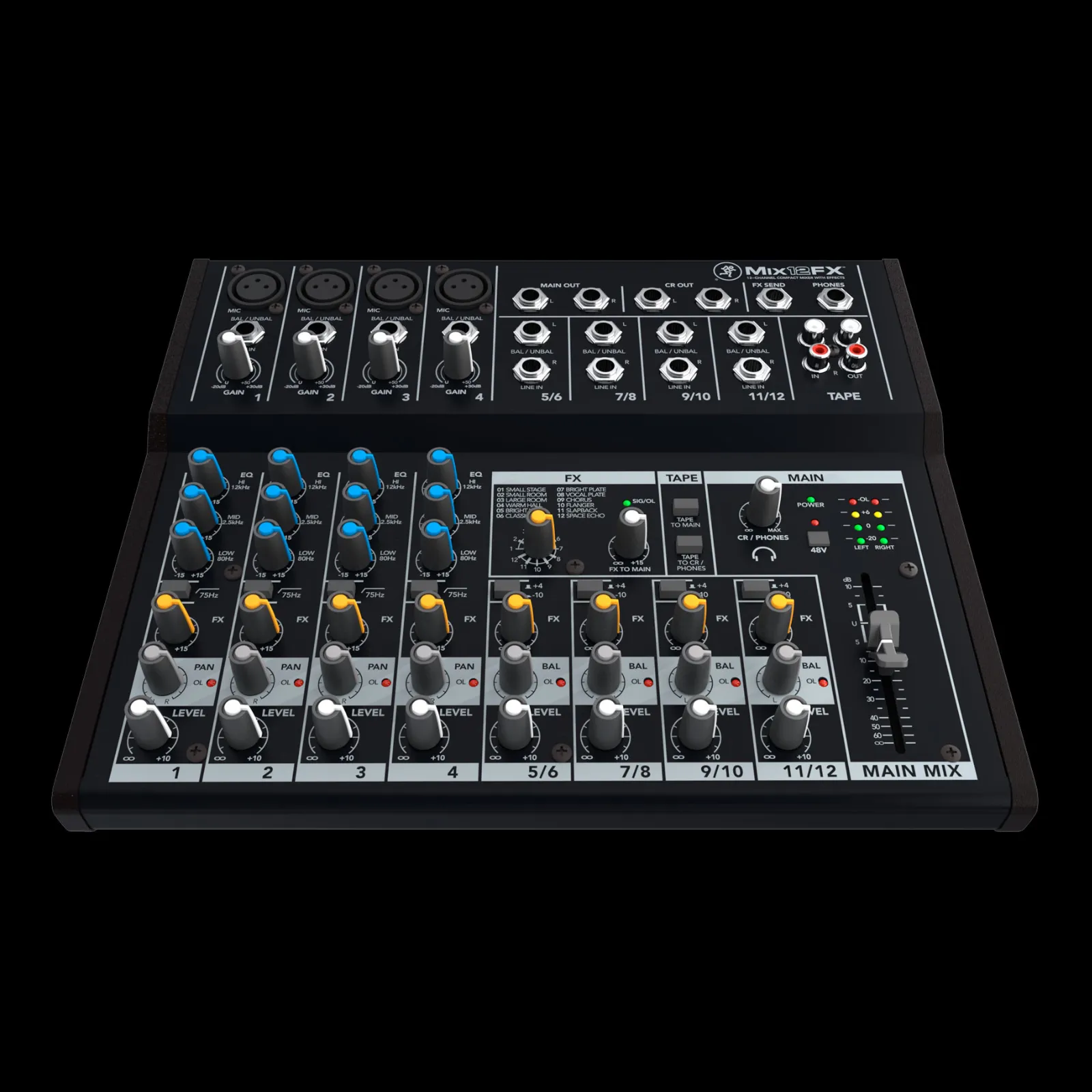 Mackie MIX12FX 12-Channel Compact Mixer with Effects
