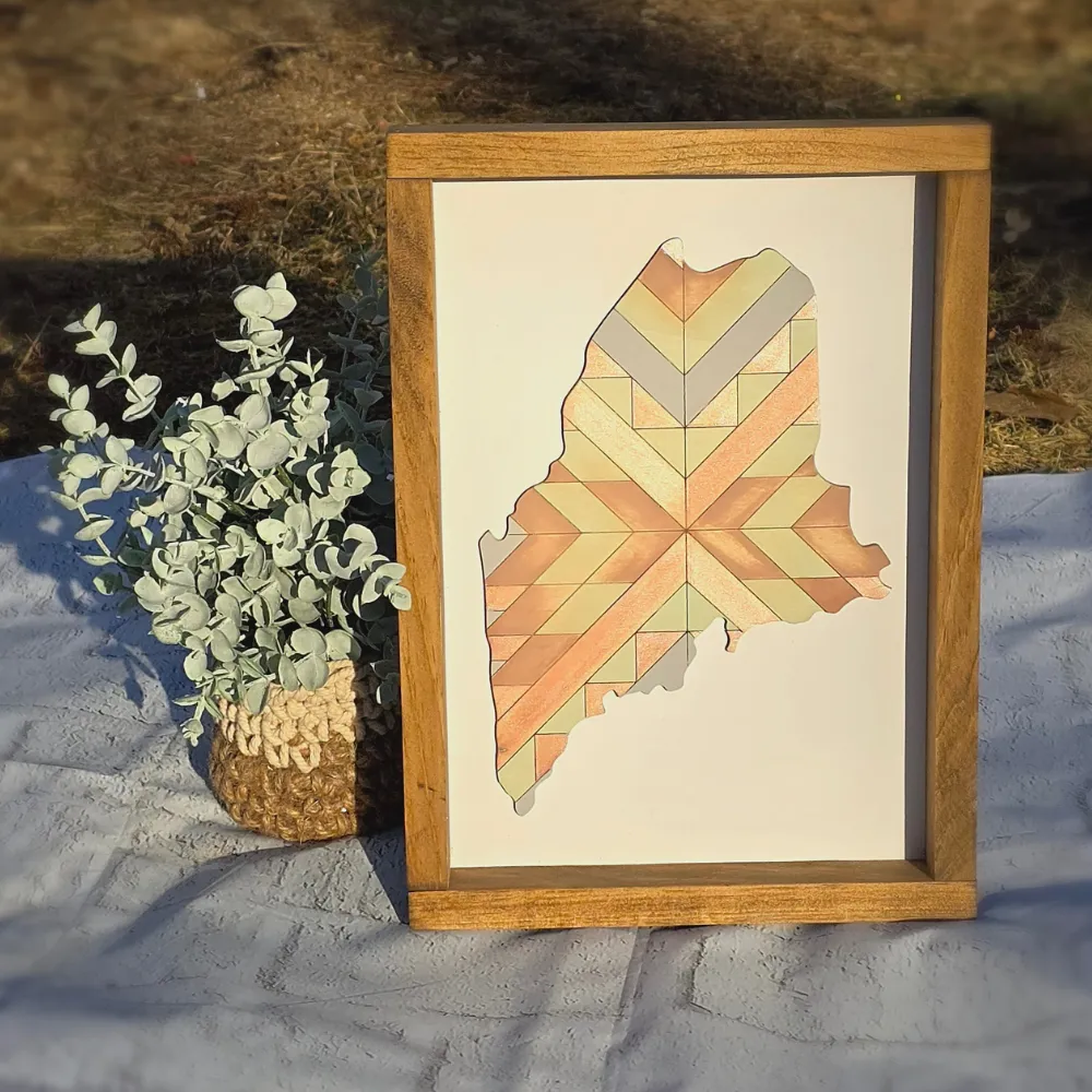 Maine Quilt Sign DIY Kit, Everything Included to Finish!