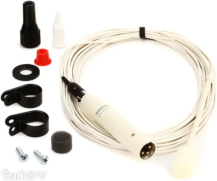 Microphone Shure MX202W/C Microflex Cardioid Overhead Condenser Mic with In-Line Preamp