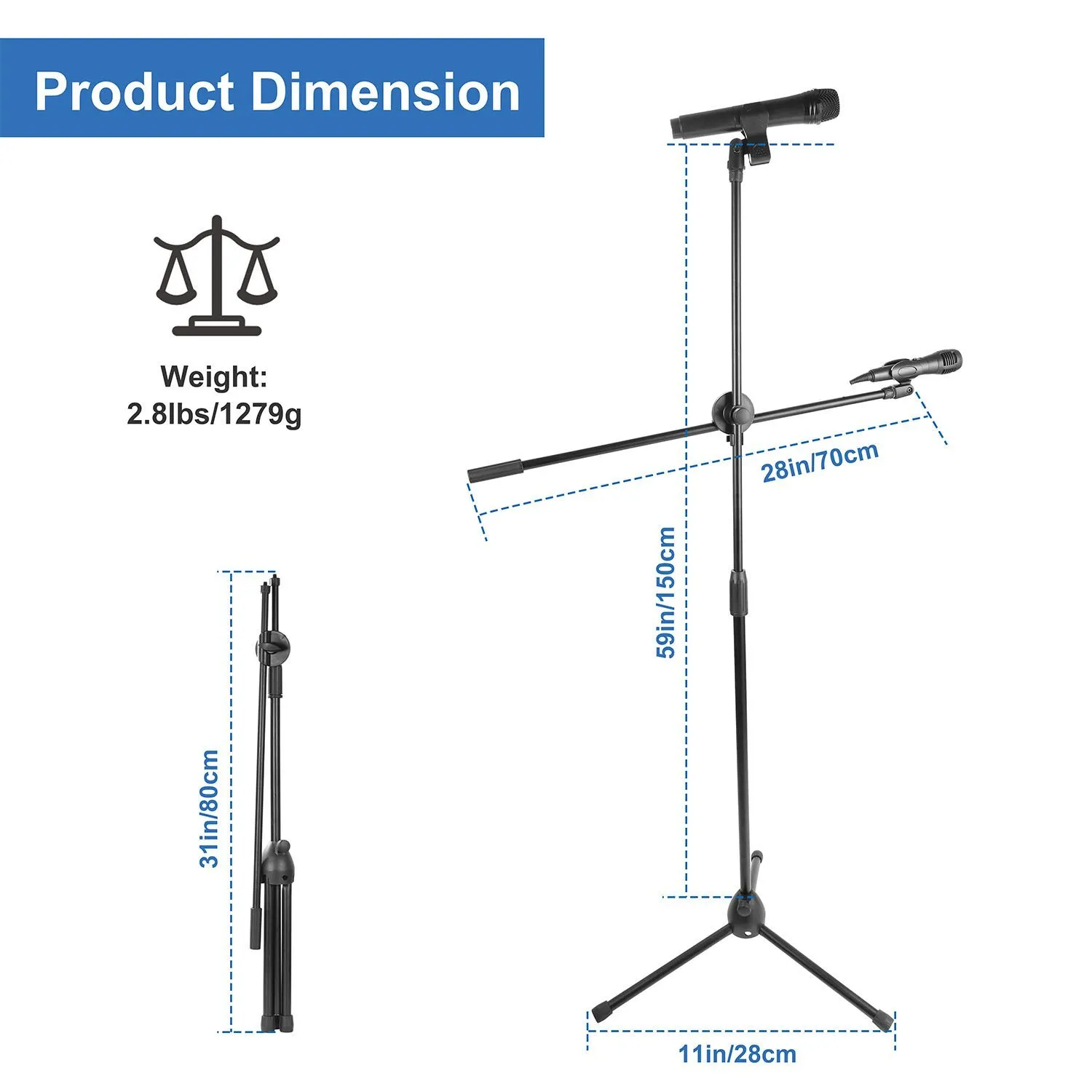 Microphone Stands Tripod Boom Mic Holders