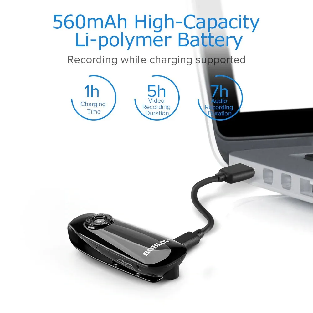 Mini Camera Full HD 1080P Portable Police Camera Video Recorder 8GB memory