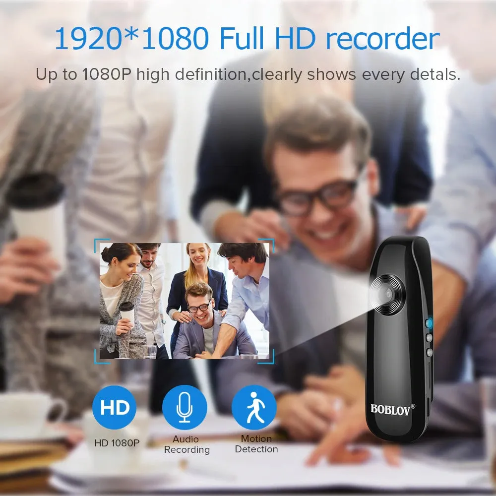Mini Camera Full HD 1080P Portable Police Camera Video Recorder 8GB memory