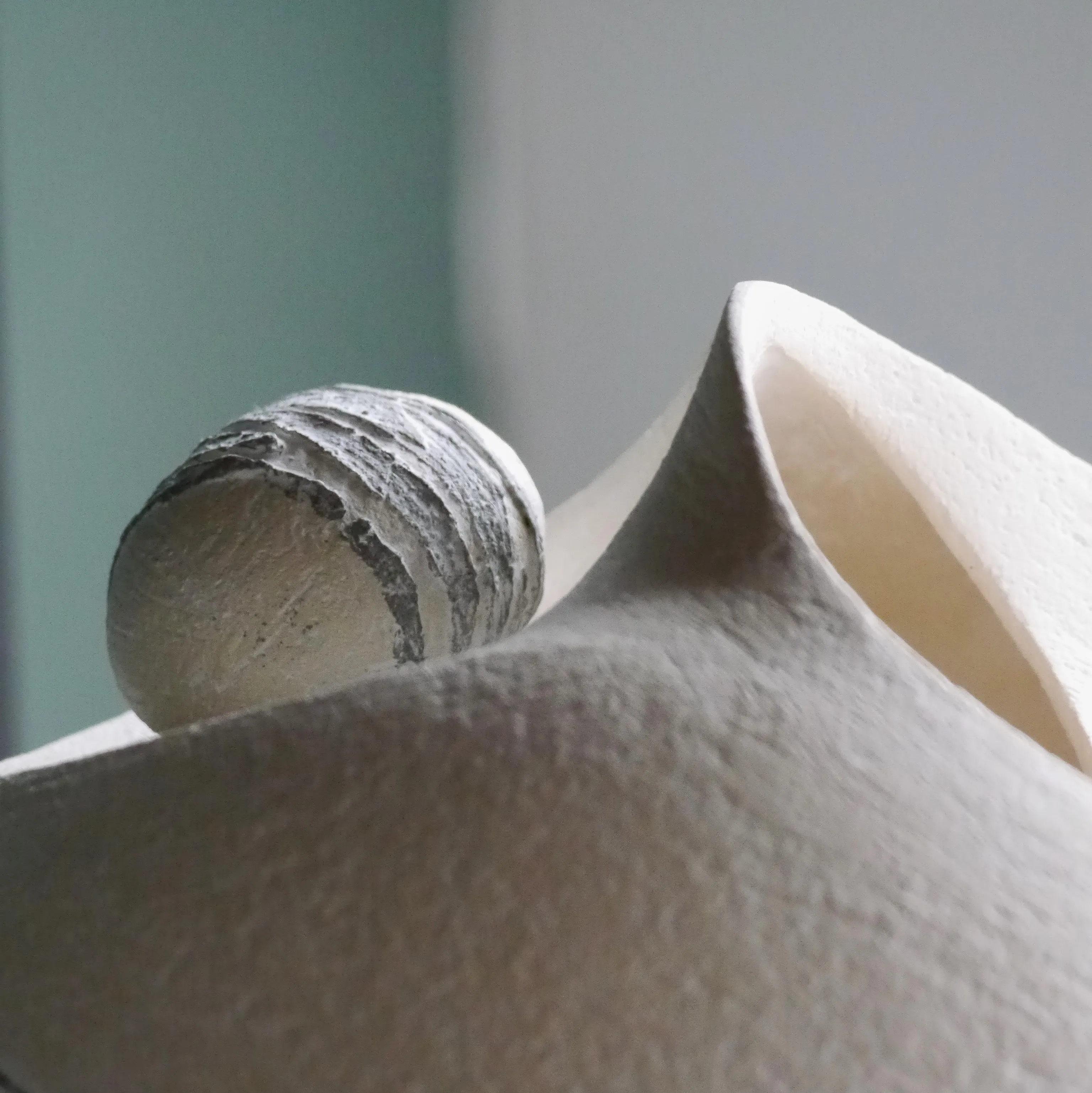 Mitch Pilkington White and Grey Pebble Vessel