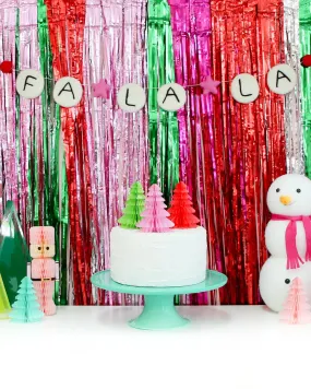 Mylar Fringe Christmas Backdrop