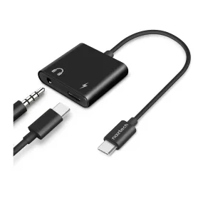 Naztech Black USB-C & 3.5mm Audio   Charge Adapter - 15-08488