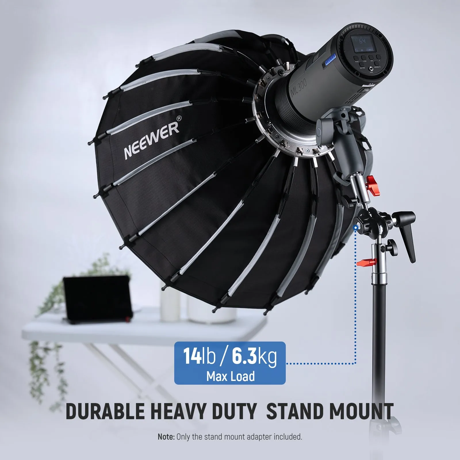 NEEWER UA020 Heavy Duty Light Stand Head Adapter
