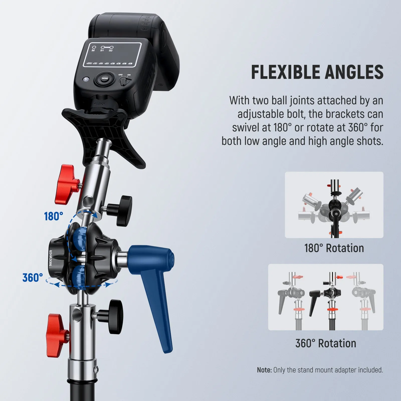 NEEWER UA020 Heavy Duty Light Stand Head Adapter
