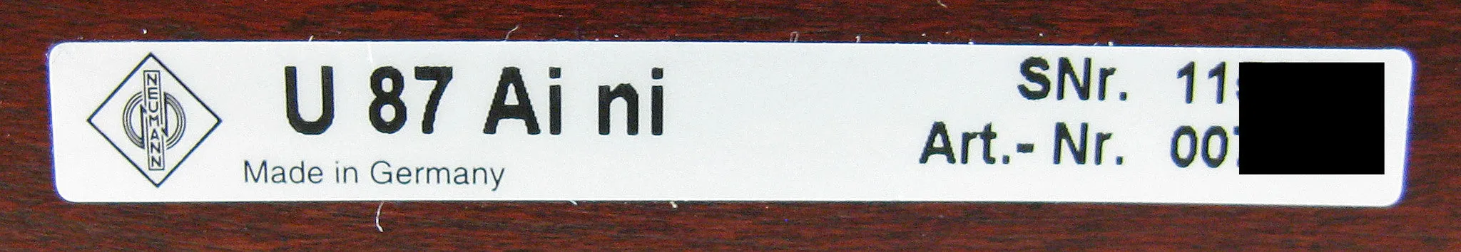 Neumann U 87 Ai Condenser Microphone