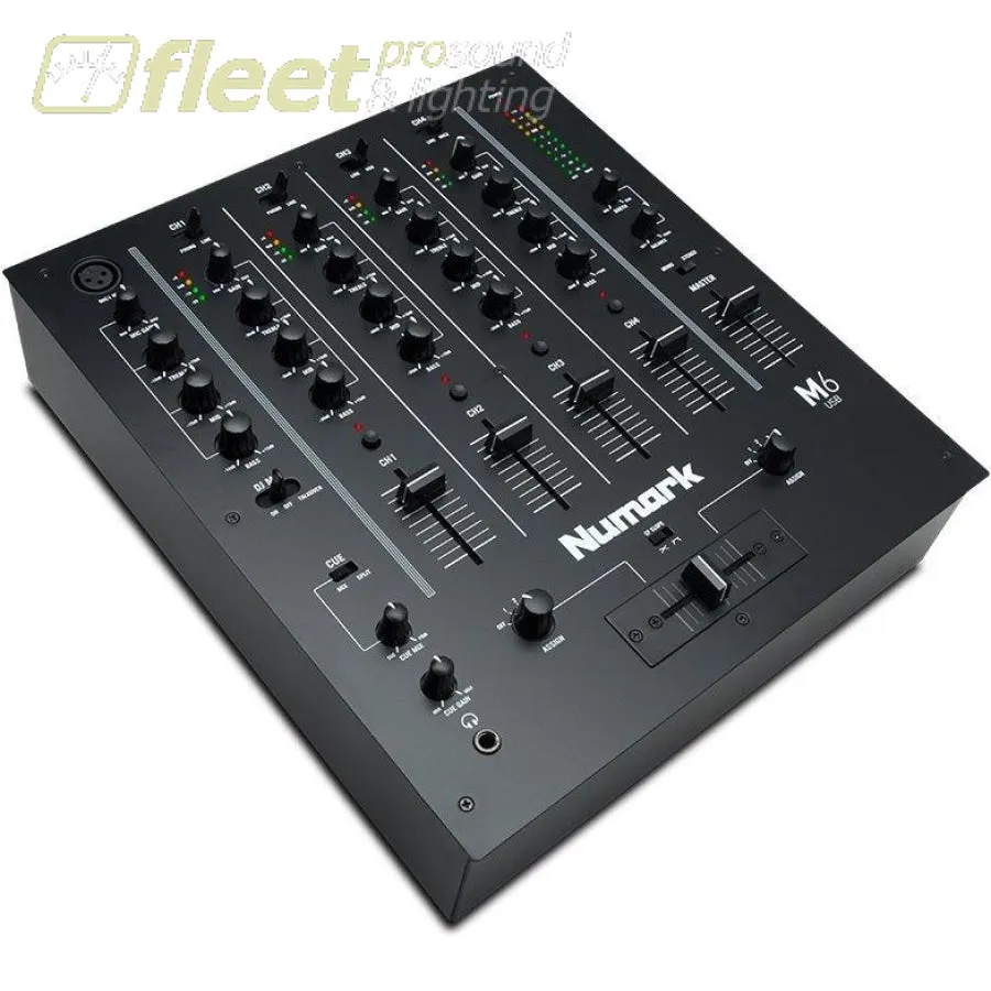 Numark M6 USB BLACK 4-Channel USB DJ Mixer