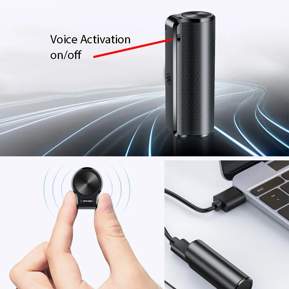 One Button Voice Recorder with Voice Activation & 1 Year Battery