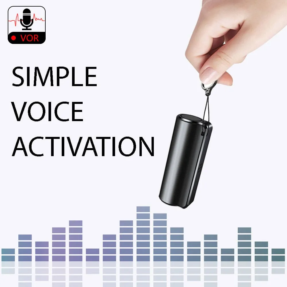 One Button Voice Recorder with Voice Activation & 1 Year Battery