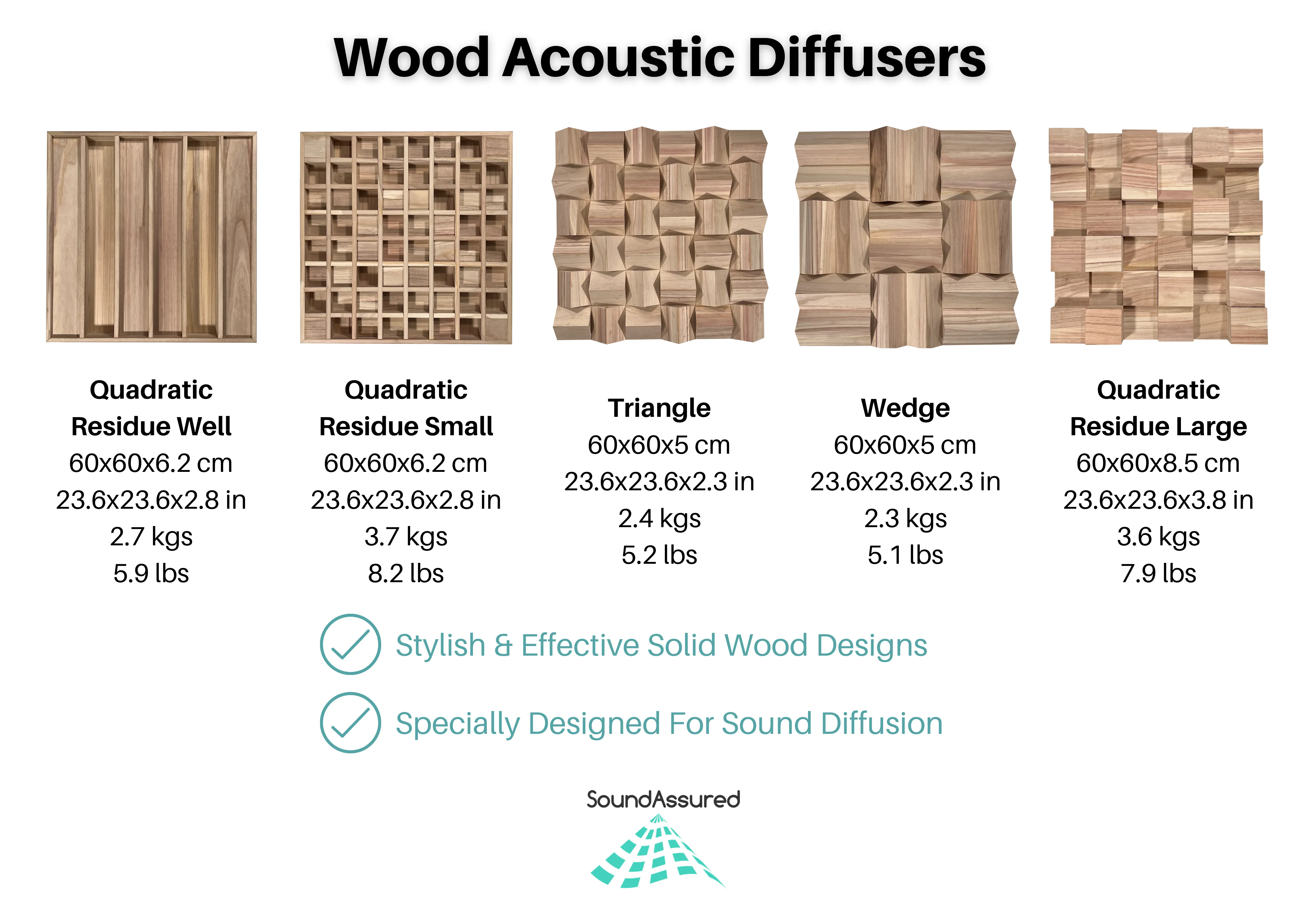 Paulownia Wood Acoustic Diffuser Panel