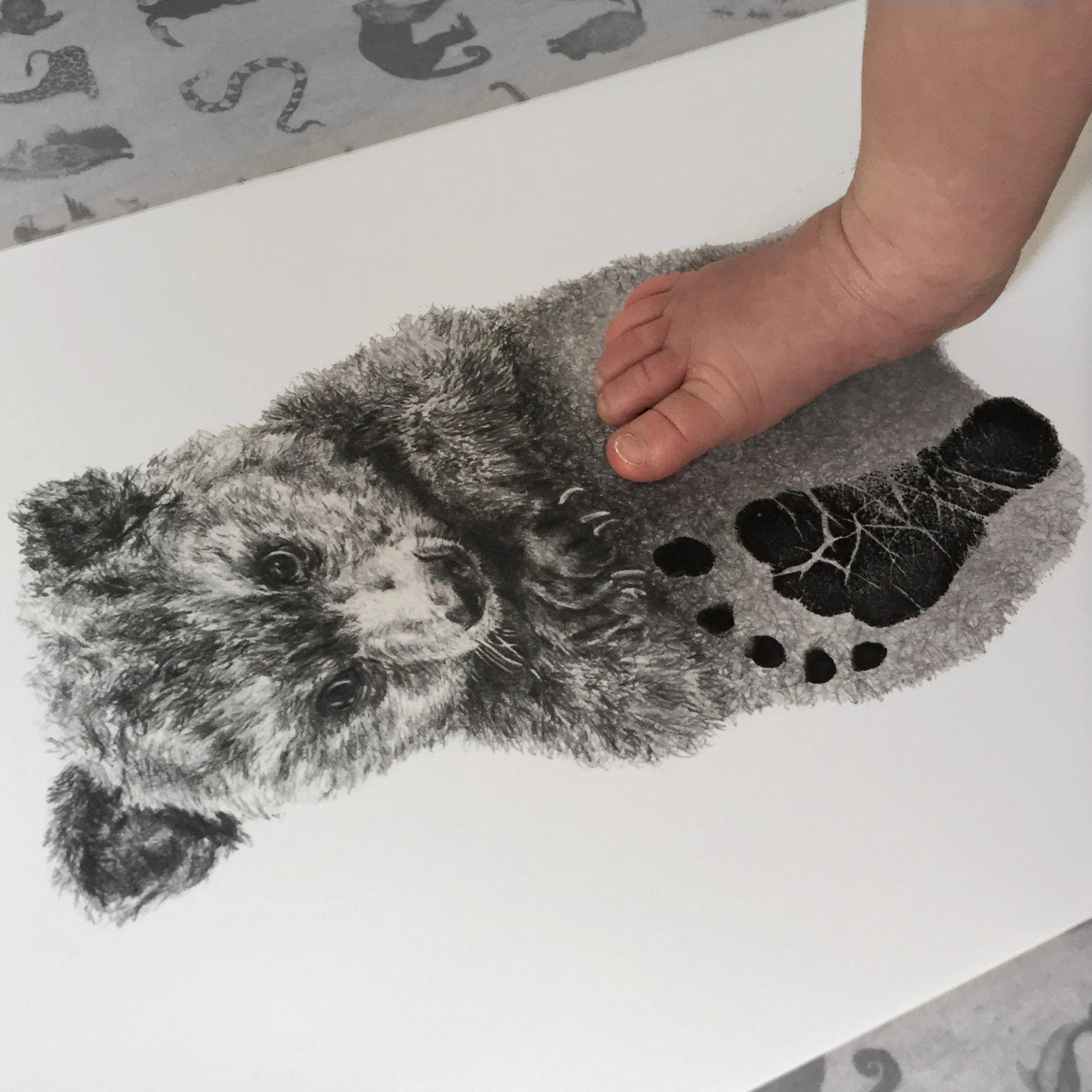 Personalised Baby Bear Footprint Kit