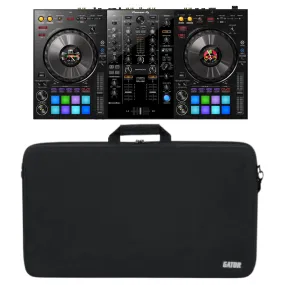 Pioneer DDJ-800 2-Channel Performance Dj Controller & GU-EVA-2816-4 Soft Case Bundle