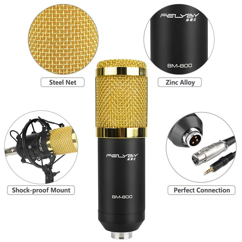 professional audio karaoke microphones BM 800 condenser