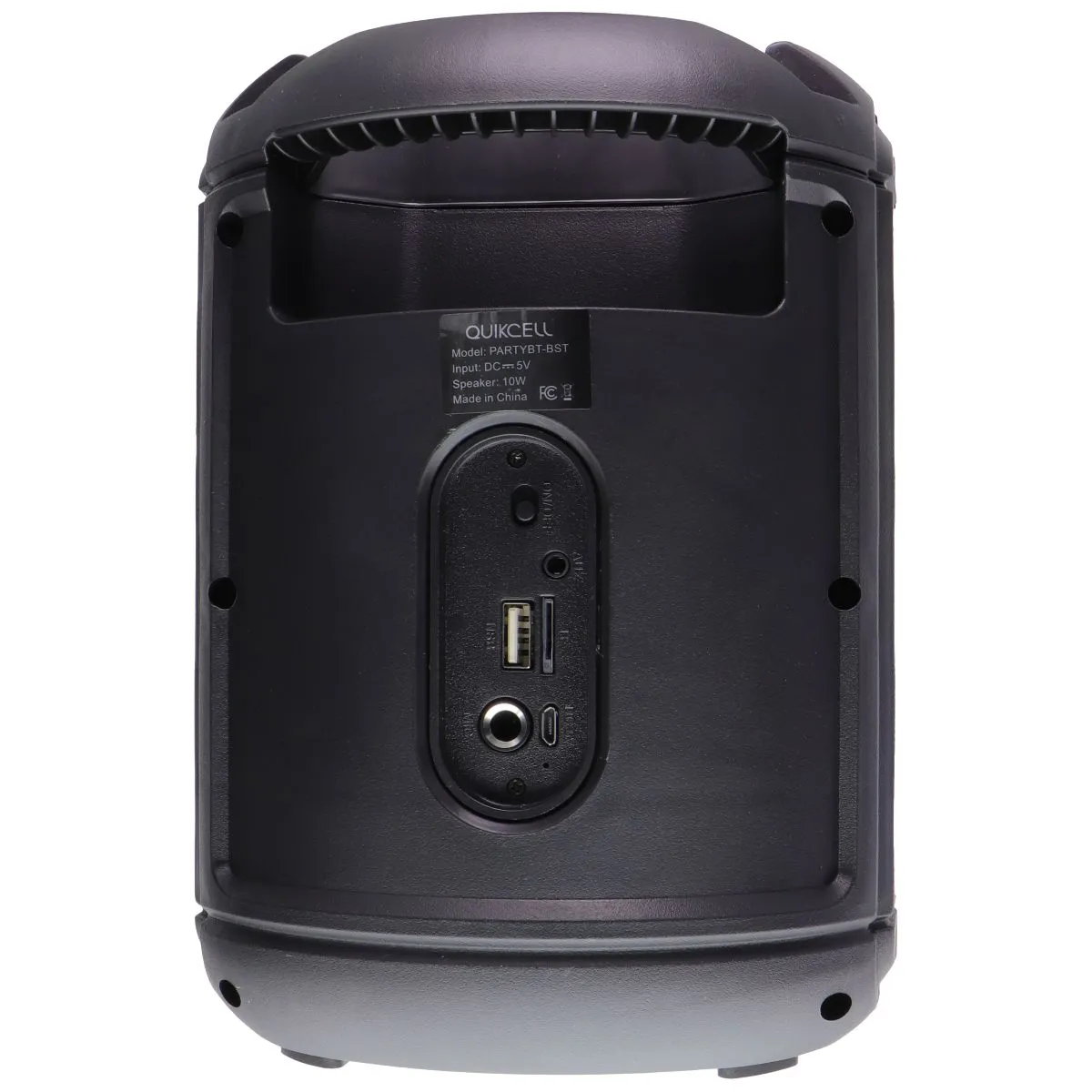 Quikcell Party Beat Boost Wireless LED Speaker with Microphone Input - Black