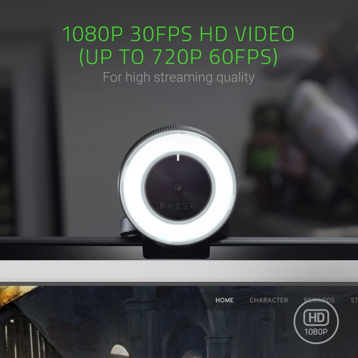 Razer Kiyo Streaming Webcam with Microphone