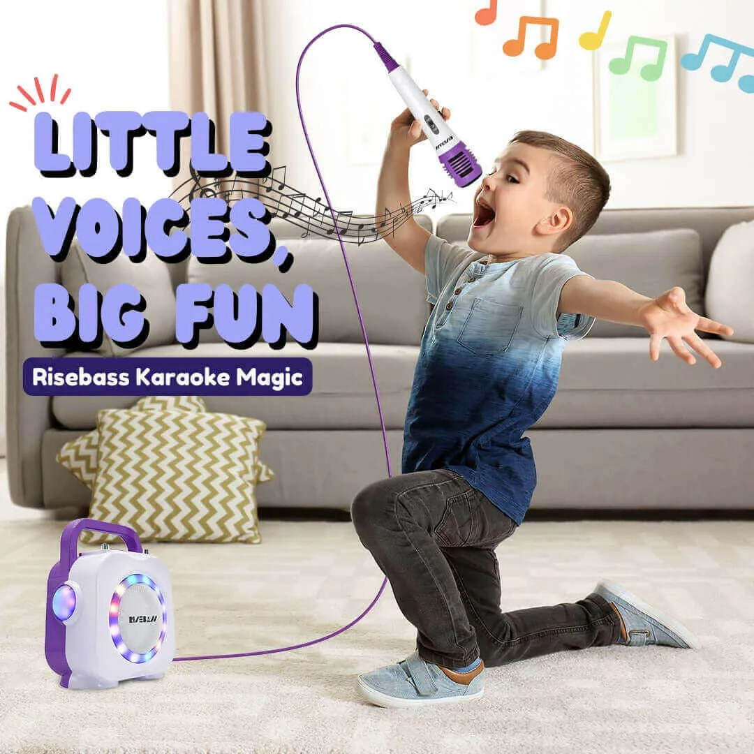 Risebass Karaoke Machine with 2 Microphones