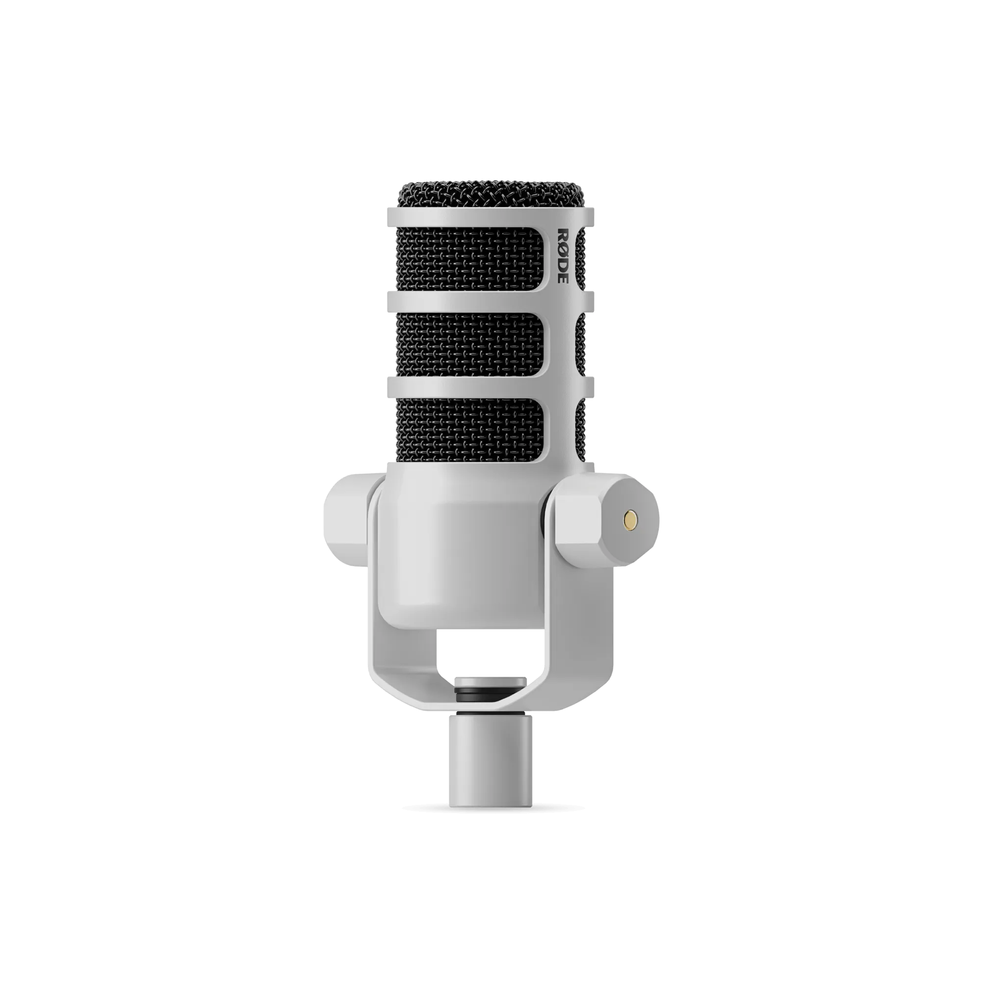 Rode PodMic Dynamic Broadcast Microphone And PSA1  Professional Studio Arm Combo - White