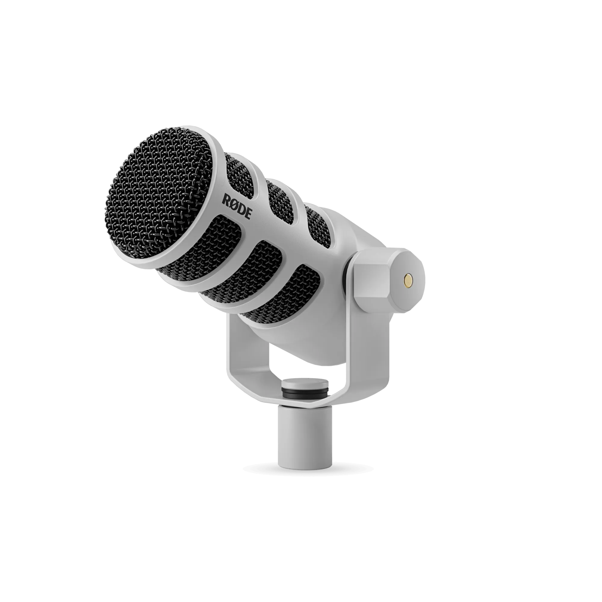 Rode PodMic Dynamic Broadcast Microphone And PSA1  Professional Studio Arm Combo - White